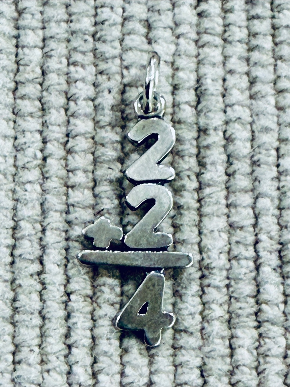 RETIRED JAMES AVERY STERLING SILVER 925 “2+2=4” MATH CHARM RARE 1”